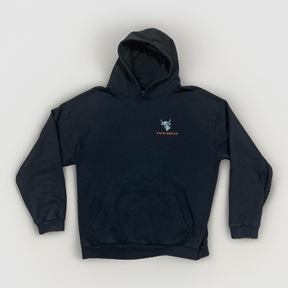 Zach Bryan Hoodie XXL 2023 Burn Burn Burn Tour Black Concert Merch 2XL